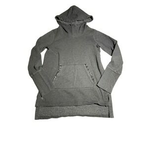 Lole Gray Heathered Long Sleeve High Neck Hoodie Tunic XS